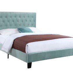 Luma - California King Upholstered Bed - Light Blue