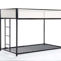 Adam - Twin Over Twin Bunk Guard Rail - Black With White Mesh