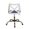 Charlotte - Farmhouse Task Chair - Antique Copper / White / Blue - Image 4