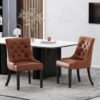 Cheney - Contemporary Dining Chair (Set of 2) With Tufted Design - Light Brown - Image 6