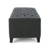 Contemporary Storage Ottoman With Tufted Top - Dark Gray - Image 15