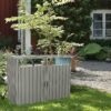 Garbage Bin Shed Stores 2 Trash Cans Metal Outdoor Bin Shed For Garbage Storage, Stainless Galvanized Steel, Bin Shed For Garden Yard Lawn - Gray - Image 4