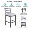 Outdoor Armless Aluminum Barstools With Cushion (Set of 2) - Pewter - Image 6