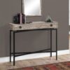Accent Console Table For Entryway, Storage Drawer, Modern - Taupe - Image 3