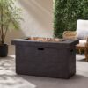 Custer - Rectangular Fire Pit 50, 000 Btu Magnesium Oxide - Brown - Image 4