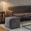 Brody - Square Pouf - Distressed Black - Image 5