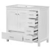 Bathroom Vanity With Ceramic Sink Combo, Abundant Storage Cabinet -2 Soft-Close Doors And 5 Drawers - White - Image 19