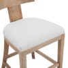 Counter Stools (Set of 2), Upholstered Counter Height Bar Stools With Solid Rubber Wood Frame, Backrest, Footrest, Armless Barstools For Home Bar, Kitchen Counter - Beige / Natural - Image 14