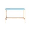 Midriaks - Writing Desk With USB - Gold / Light Blue - Image 3