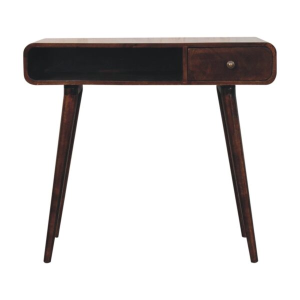 Curved Writing Desk - Walnut
