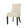 Cheney - Contemporary Dining Chair (Set of 2) Tufted Fabric Upholstery - Beige - Image 8