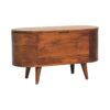 Rounded Lid Up Blanket Box - Chestnut - Image 2