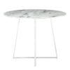 Cosmo - Contemporary / Glam Dining Table - Chrome / White - Image 4