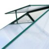 6.3'x6.2'x7' Polycarbonate Greenhouse, Heavy Duty Outdoor Aluminum Walk-In Green House Kit With Rain Gutter, Vent And Door For Backyard Garden - Green - Image 9