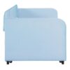 Upholstered Daybed Sofa Bed Twin Size With Trundle Bed And Slat - Light Blue - Image 6