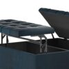 Harrison - Coffee Table Storage Ottoman - Distressed Dark Blue - Image 5