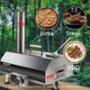 Portable Hard Wood Pellet Pizza Oven, Outdoor Cooking Pizza Maker, Countertop Pizza Oven - Black - Image 15