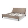 Aspen - King Vertical Tufted Headboard Platform Bed Set - Mink Beige - Image 5