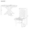 Functional Furniture Retro Style Dining Table Set With Extendable Table And 4 Upholstered Chairs For Dining Room And Living Room - Espresso - Image 16
