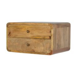 2 Drawer Floating Nightstand - Oak
