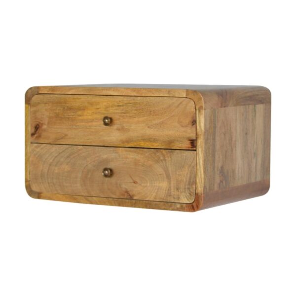 2 Drawer Floating Nightstand - Oak