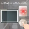 Briiiliant - Bathroom Vanity Mirror Anti Fog, Dimmable Rectangle Mirror With Front Lighting Smart Memory Function - Silver - Image 5