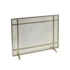 Modern Single Panel Iron Fireplace Screen Handcrafted Minimalistic Design - Gold - Image 5