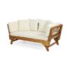 Outdoor Expandable Daybed And Cushions - Teak - Image 7