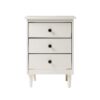 Classic 3 Drawer Solid Wood Nightstand - White - Image 5