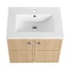 24" Wall Mounted Bathroom Vanity With Ceramic Sink And 2 Soft Closing Doors - Oak - Image 12