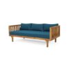 Claremont - 3 Seater Daybed Acacia Wood Water Resistant Cushions - Teak - Image 6