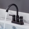 Elegant 2 Handle Bathroom Faucet With 360 Degree High Arc Swivel, Stainless Steel - Oil Rubbed Bronze - Image 2