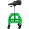 Pneumatic 360 Degree Swivel Stool, Mechanics Rolling Creeper Seat, Heavy Duty Rolling Mechanics Stool, Shop Stool With Casters - Green - Image 7