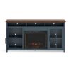 Nantucket - Fireplace TV Stand Console For TVs Up To 85" - Blue Denim / Whiskey - Image 3