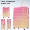 Hardshell Luggage Sets 3 Piece Gradient Color Expandable Suitcase With Spinner Wheels And Tsa Lock Lightweight 20" 24" 28" Available - Pink / Yellow - Image 17