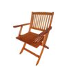 Foldable Patio Dining Set With 4 Folding Chairs For Indoor And Outdoor Use - Teak - Image 6