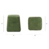 Clyde - Tapered Square Upholstered Ottoman - Moss Green - Image 10