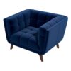 Addison - Velvet Lounge Chair - Dark Blue - Image 2