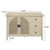 Rattan 2 Door 3 Drawer Cabinet, Suitable For Bedroom - Natural - Image 4