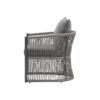 Modern Curved Aluminum Lounge Chair With Rope Weave Design And Cushioned Comfort (Set of 2) - Gray - Image 3