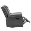 360° swivel And Rocking Home Theater Recliner Manual Recliner Chair With Wide Armrest For Living Room - Gray - Image 16