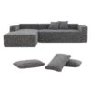 2 Pices Free Combination Minimalist Style Modular Sectional, Wrinkle Resistant Couch Set L Shaped Compressed Sofa For Living Room - Gray - Image 15
