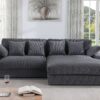 Mystic - Reversible Sectional Sofa Chaise - Dark Gray - Image 7