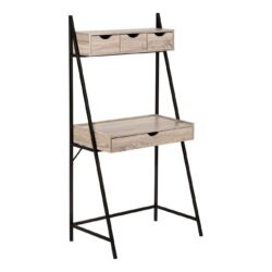 Computer Desk For Home Office, Laptop, Leaning, Storage Drawers, Contemporary & Modern - Taupe
