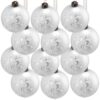 Christmas Ball Ornaments, Glass Decorative Hanging Ball Christmas Tree Ornaments, For Holiday Party Decorations (Set of 12) - White - Image 2