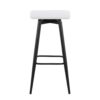 Ale - Contemporary Fixed Height Bar Stool (Set of 2) - Black / White - Image 5