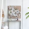 Square Framed Wall Art Flower Canvas Print, Home Decor For Living Room Kitchen Foyer Office - Multicolor - Image 5
