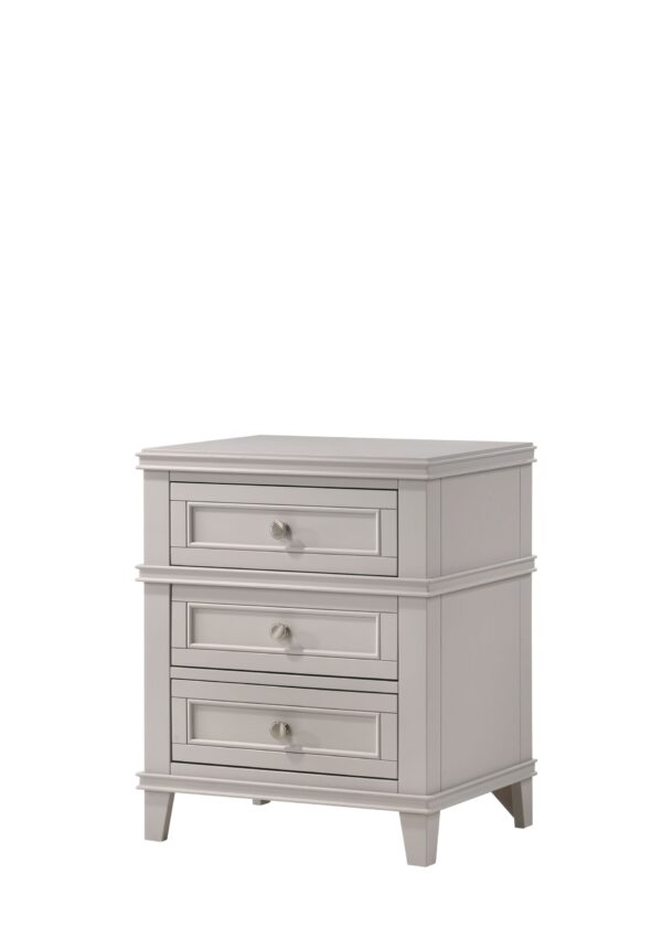 3 Drawer Nightstand With USB - Gray