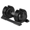 22Lbs Adjustable Dumbbell Steel And Plastic - Black - Image 3