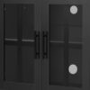 Wall Unit Entertainment Center With Bookshelves For TVs Up To 80", Modern TV Stand Media Console With Cabinets, Tempered Glass Doors And Adjustable Shelves For Living Room - Black - Image 21